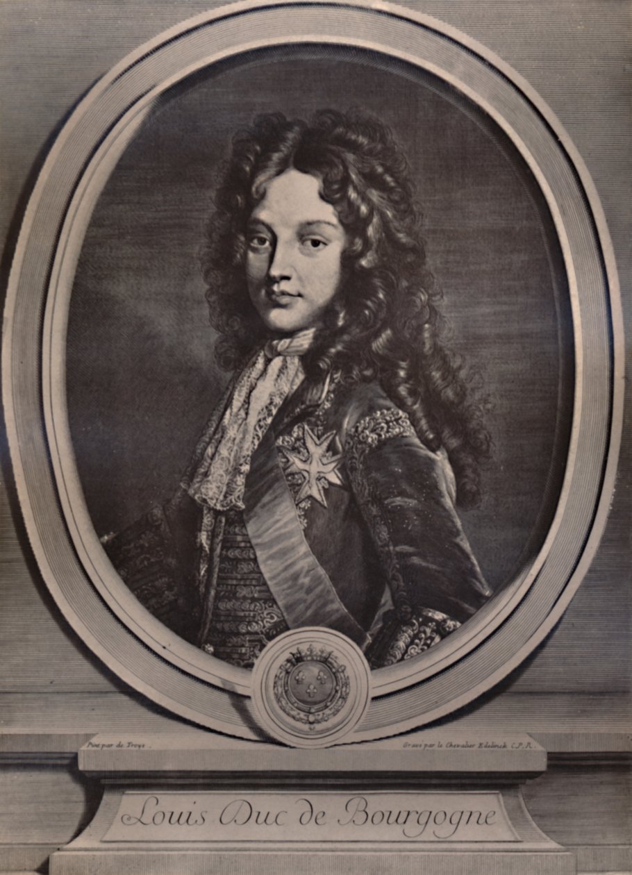 Louis, vévoda z Burgundska, dauphin z Francie a otec krále Ludvíka XV, c1700 1894 od Gerard Edelnick