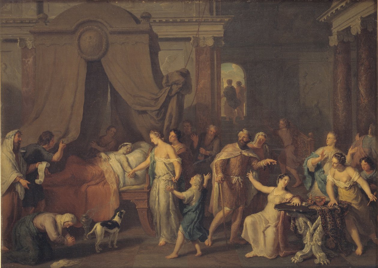 Alcestis a Admetus od Gerard Hoet I