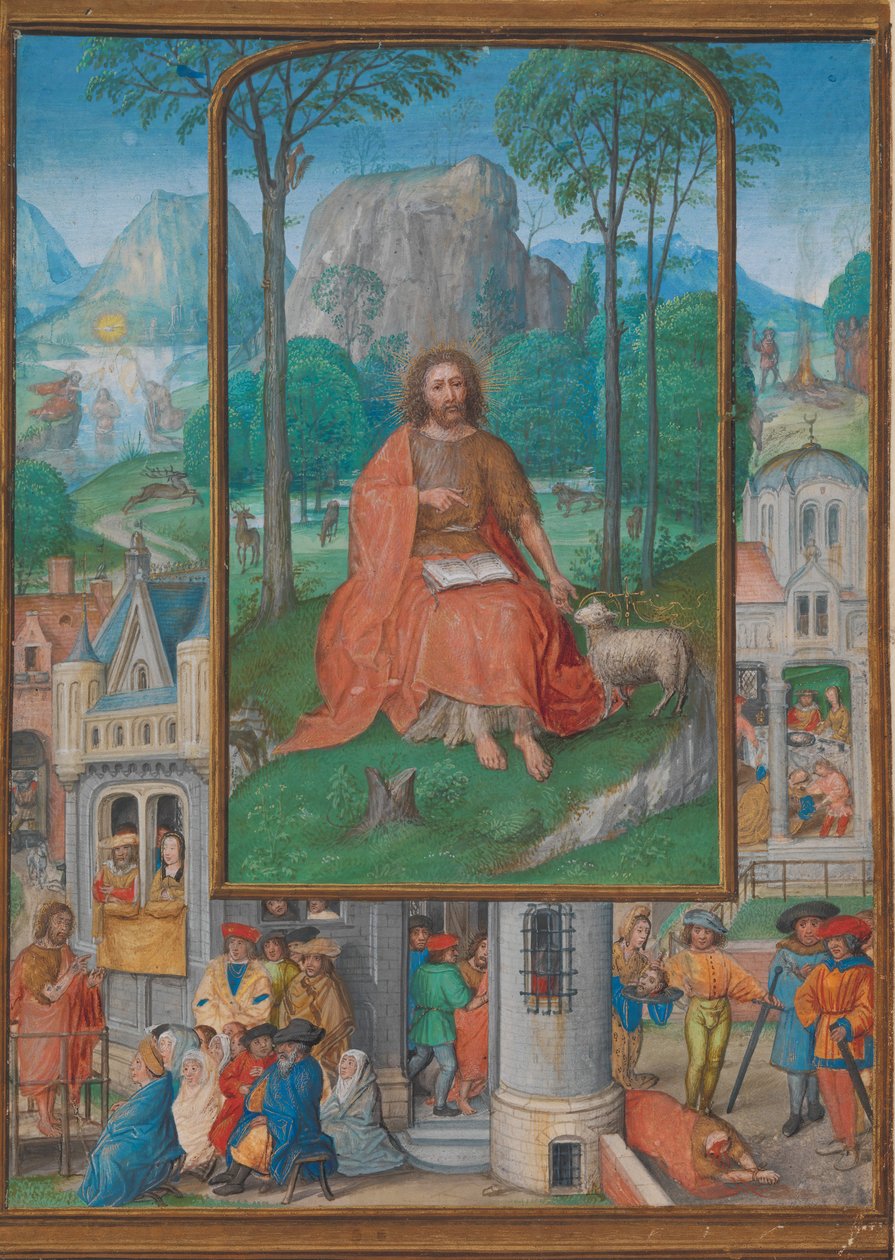 Rukopisná iluminace s výjevy ze života sv. Jana Křtitele, ca. 1515. od Gerard Horenbout