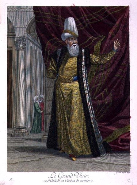 Velký vezír ve slavnostním rouchu a turbanu od Gerard Jean Baptiste Scotin