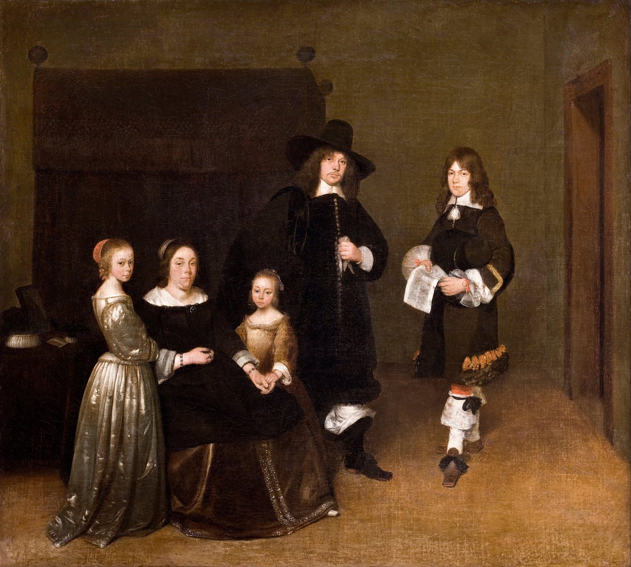 Portrét rodiny, 1656 od Gerard Ter Borch the Younger