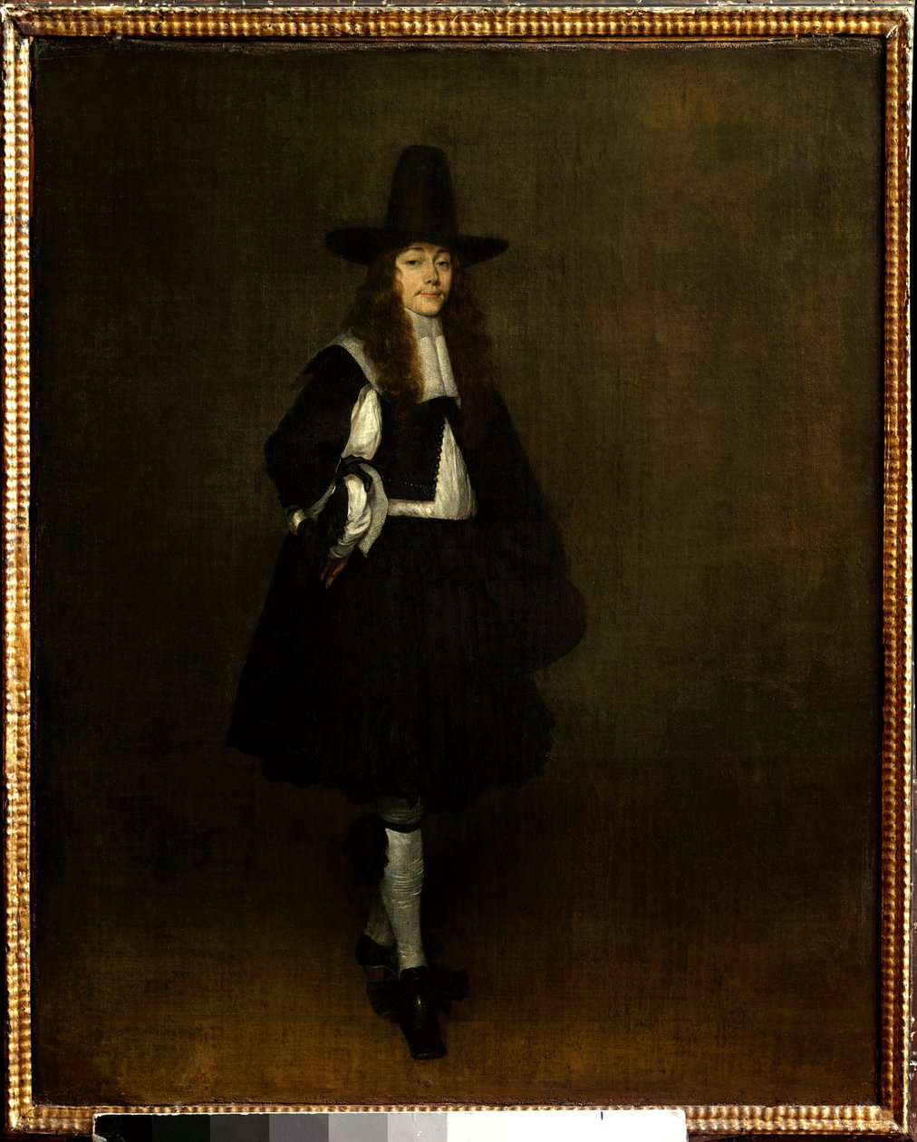 Portrét muže v černé malbě od Gerarda Ter Borche (1617-1681) Slunce ze 17. století. 0,67x0,53 m Paříž, musee du Louvre - Portrét muže v černém. Obraz Gerard Ter Borch (1617-1681) od Gerard ter Borch