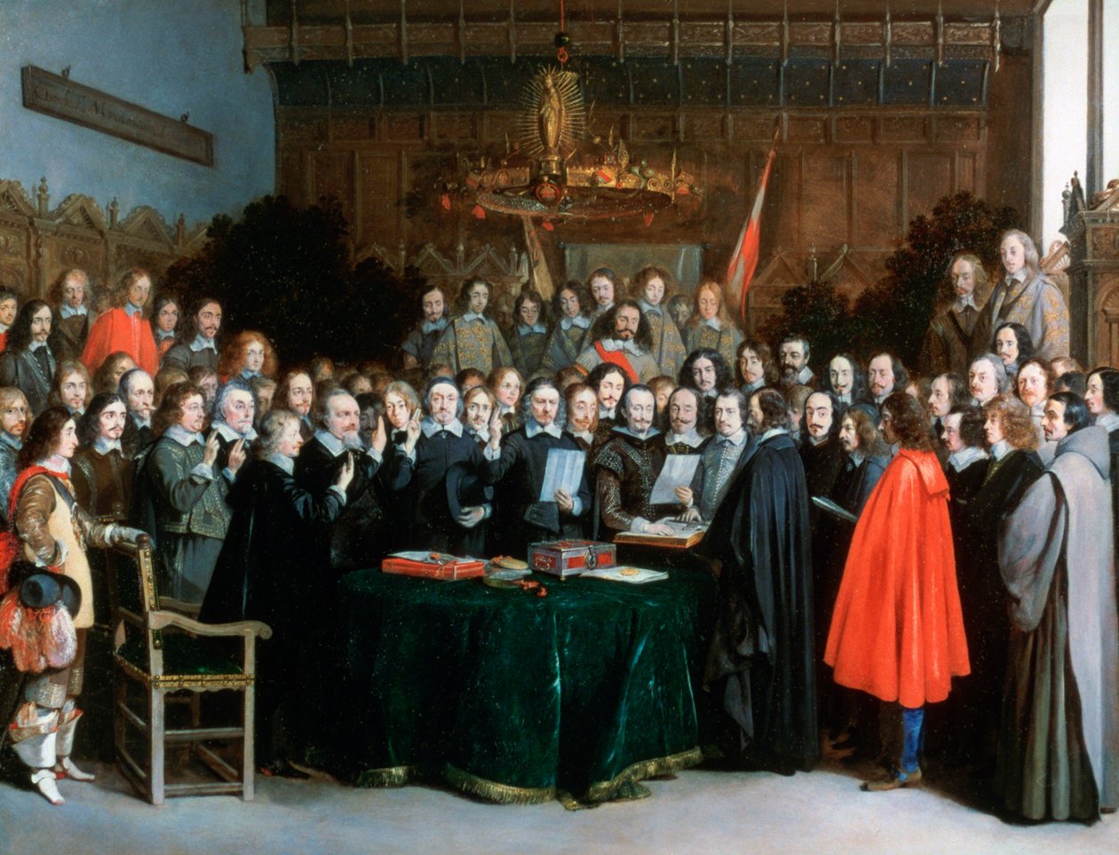„Přísaha přísahy ratifikace Münsterské smlouvy“, 1648 od Gerard Terborch II