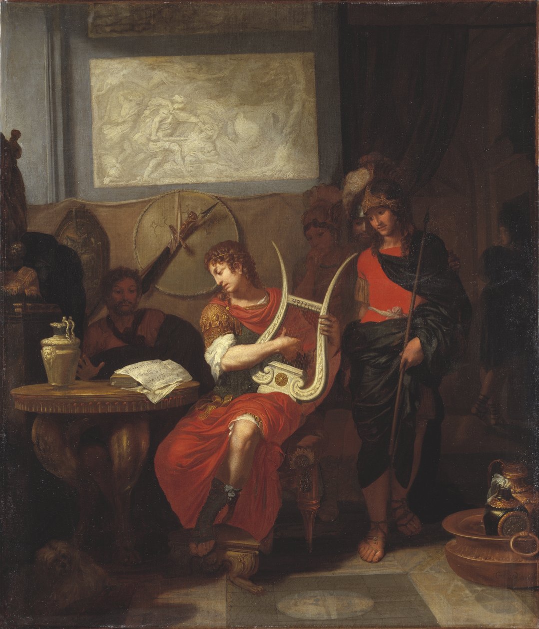Achilles hrající na lyru při příjezdu vyslanců Agamemnona, 1675-80 od Gerard de Lairesse