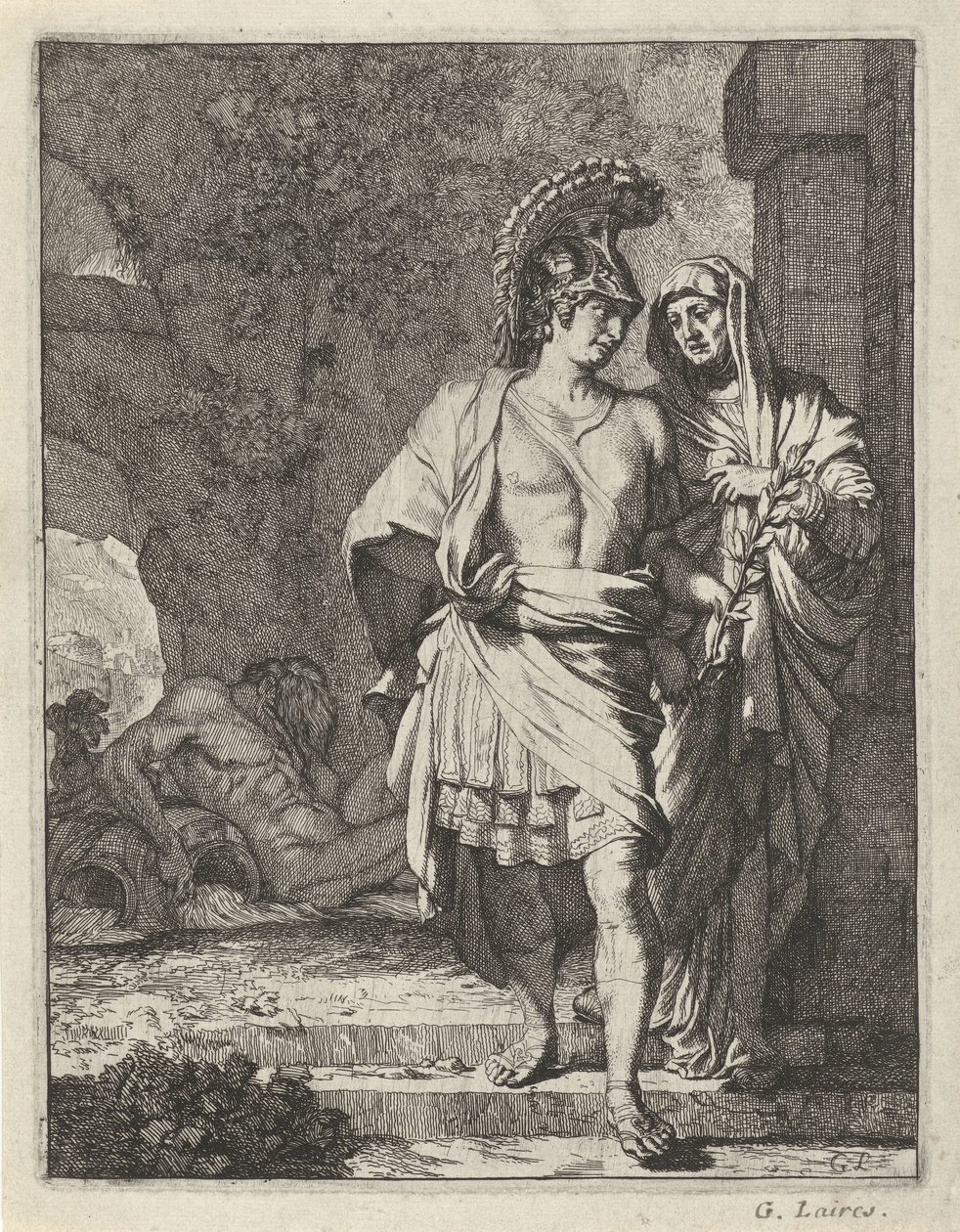 Aeneas en de Sibille van Cumae od Gerard de Lairesse