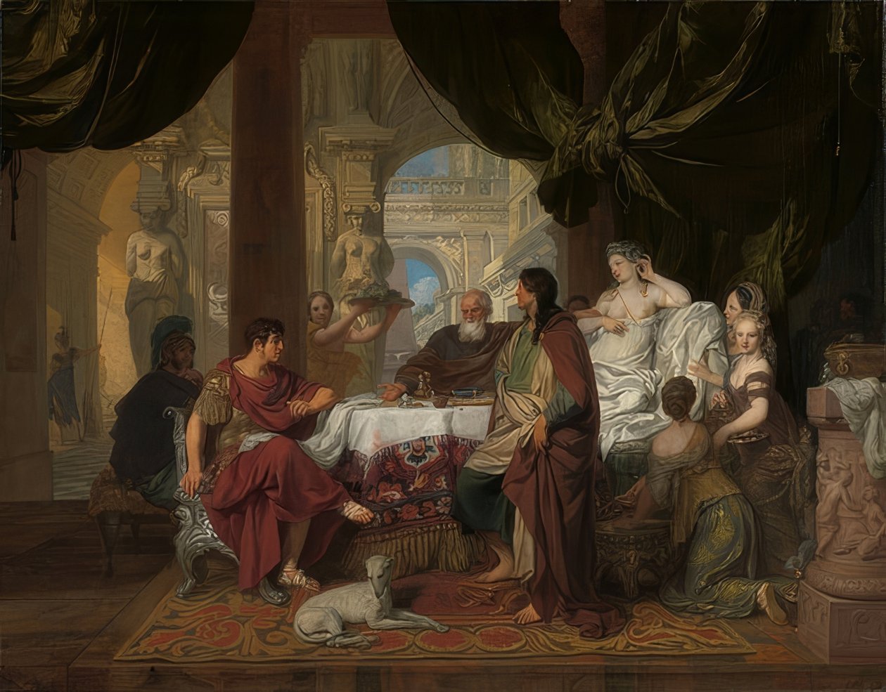 Kleopatřina hostina. Kolem 1675-80 od Gerard de Lairesse