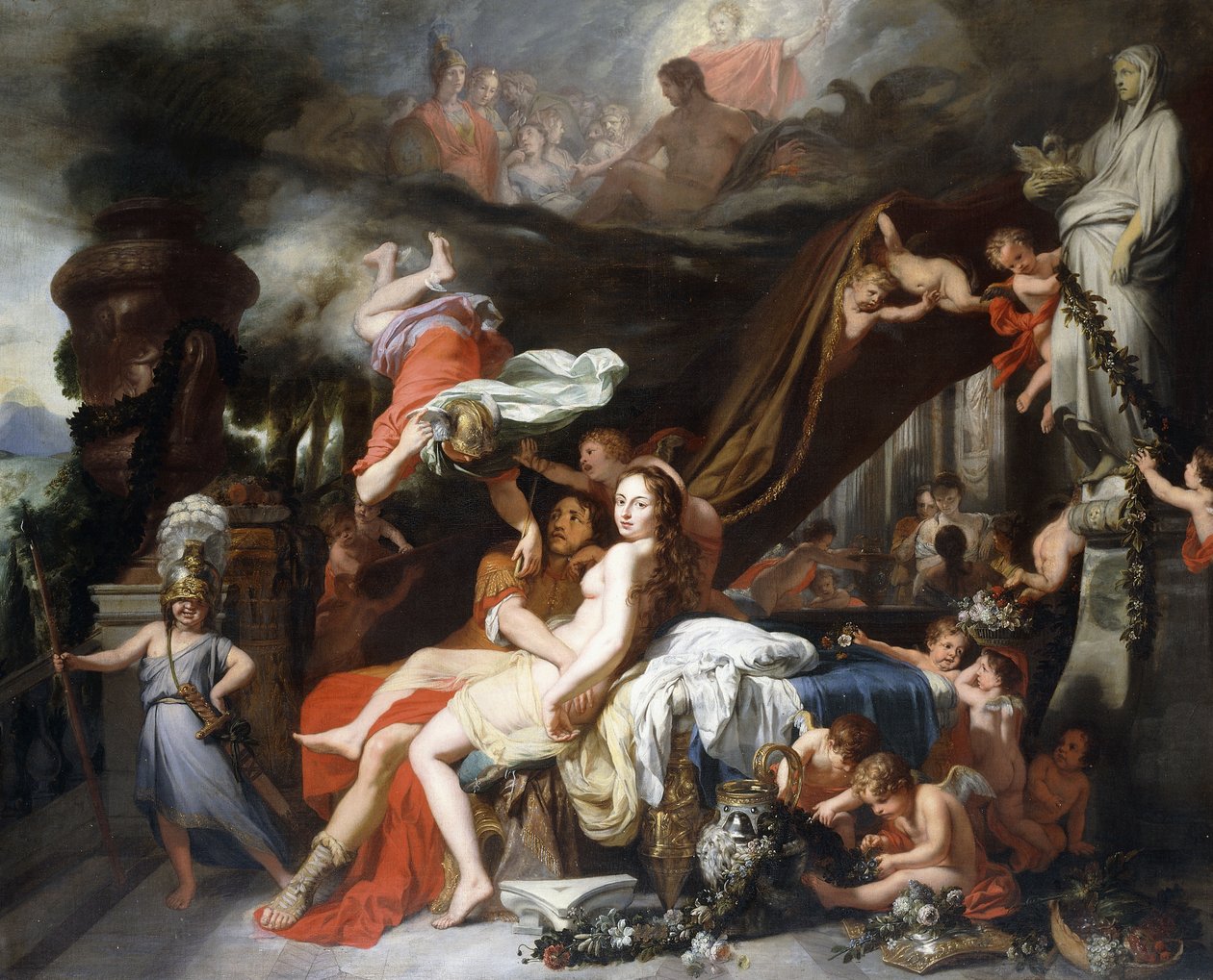 Merkur nařizuje Calypso, aby propustila Ulyssese od Gerard de Lairesse