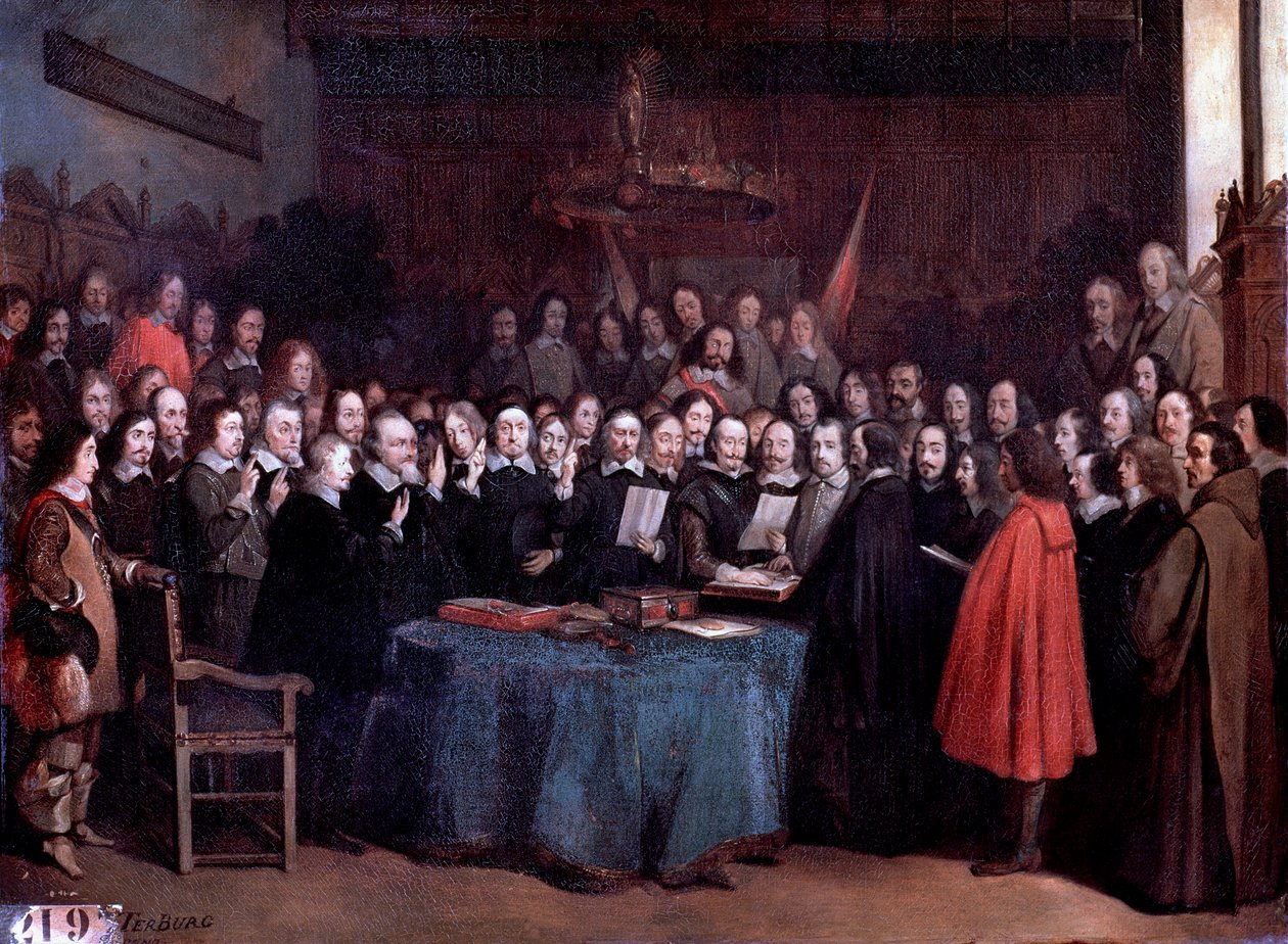 Muensterská smlouva (malba od Gerard ter (after) Borch or Terborch