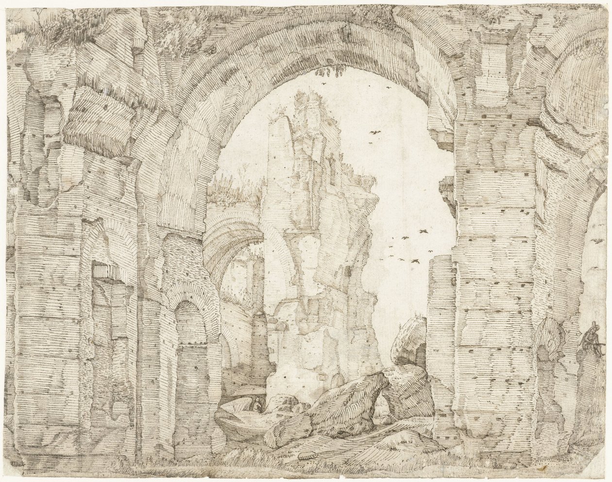 Ruïnes van de therme van Caracalla, Řím od Gerard ter Borch (I)