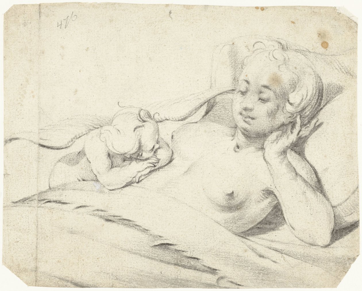 Venuše v posteli s pozorováním Amor od Gerard ter Borch (I)