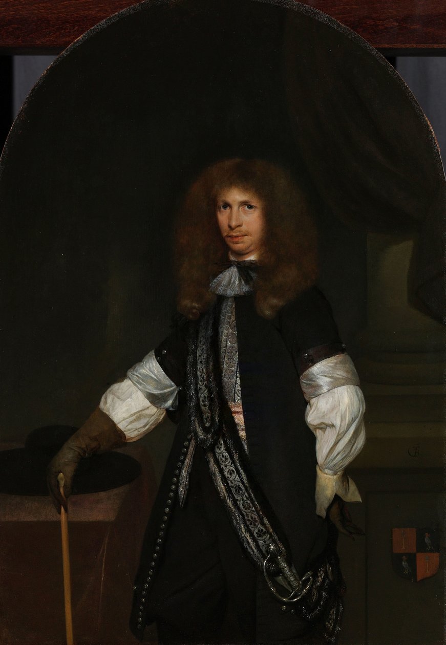 Jacob de Graeff (1642-90). V důstojnické uniformě od Gerard ter Borch (II) (signed by artist)