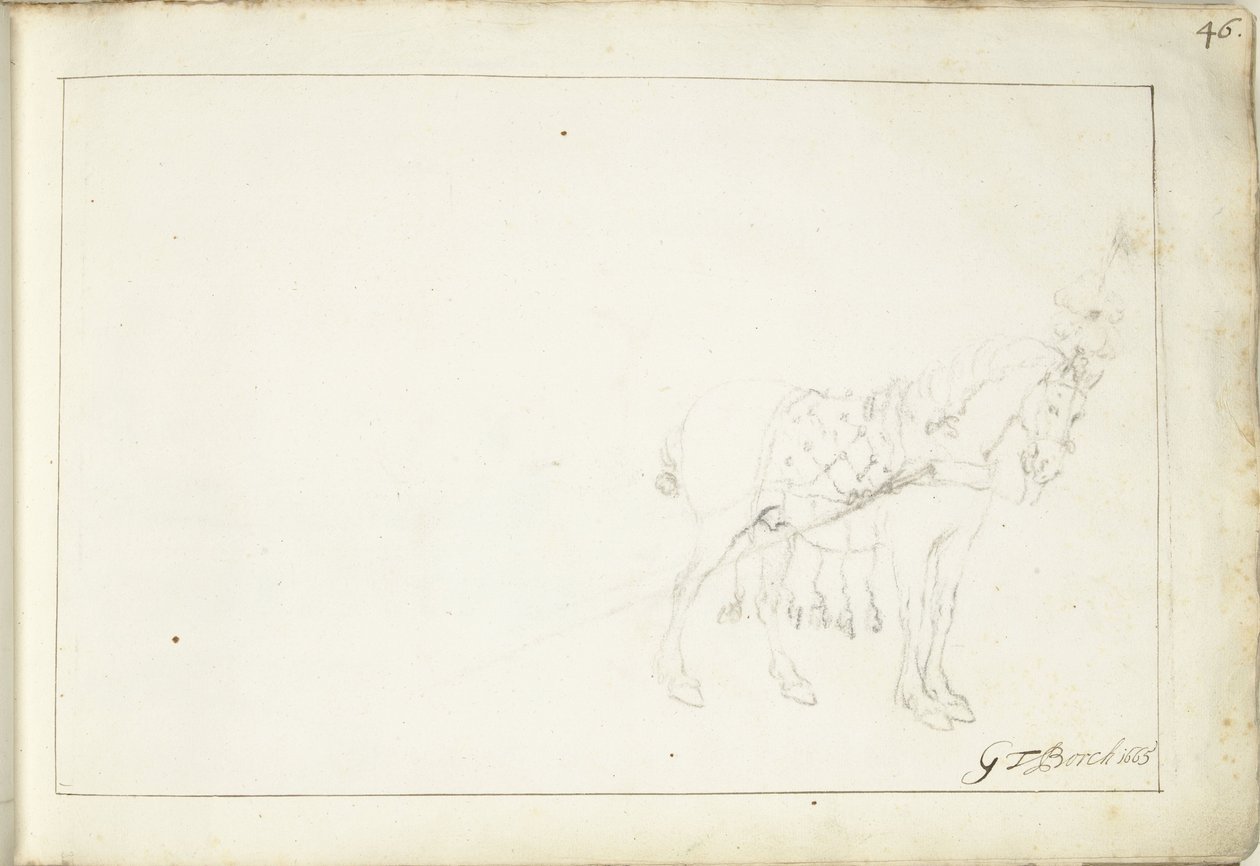 Kůň, vpravo od Gerard ter Borch (II) (signed by artist)