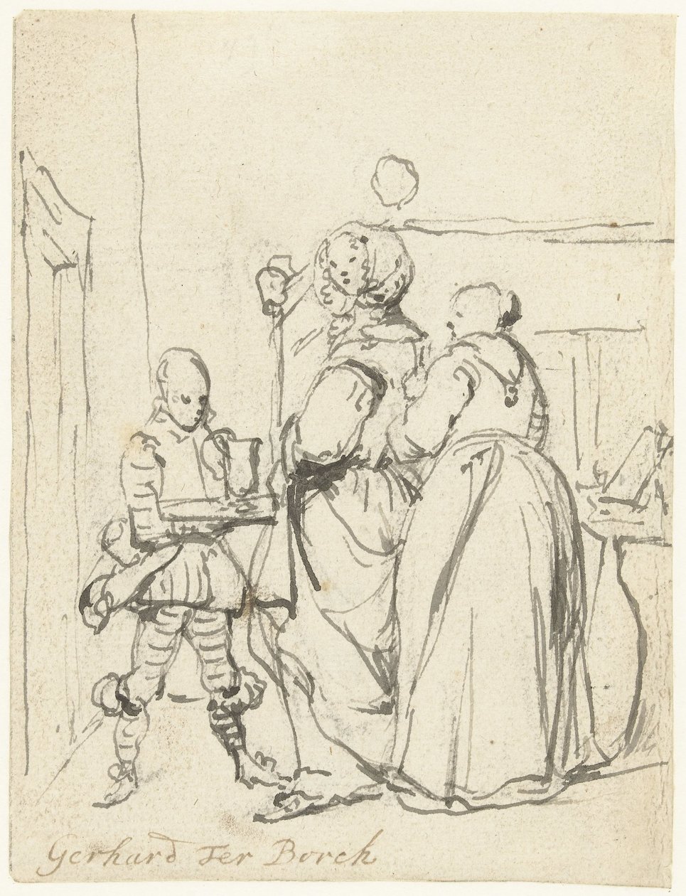Dáma pracuje na její toaletě od Gerard ter Borch (II)