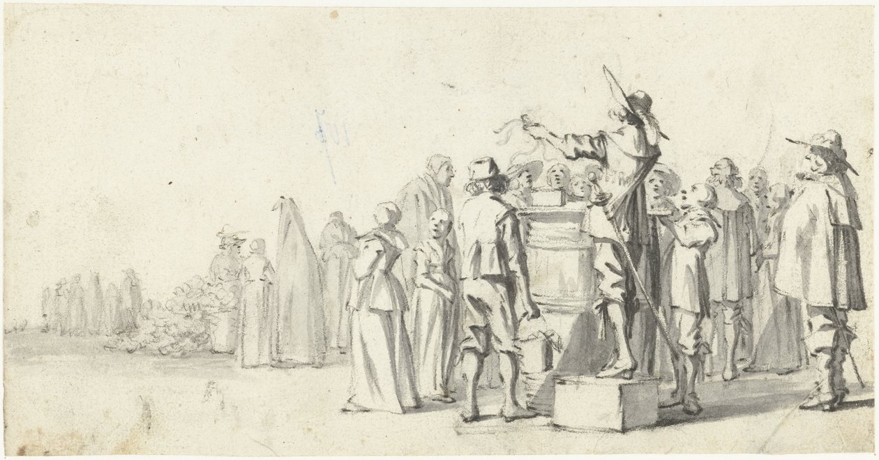 Hlasatel na náměstí od Gerard ter Borch (II)