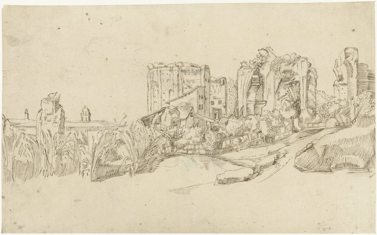 Ruiny Trajanových lázní od Gerard ter Borch (II)