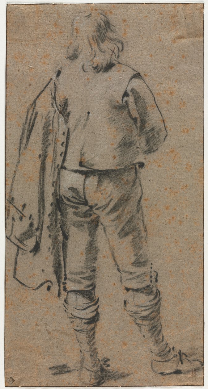 Muž stojící při pohledu zezadu od Gerard ter Borch