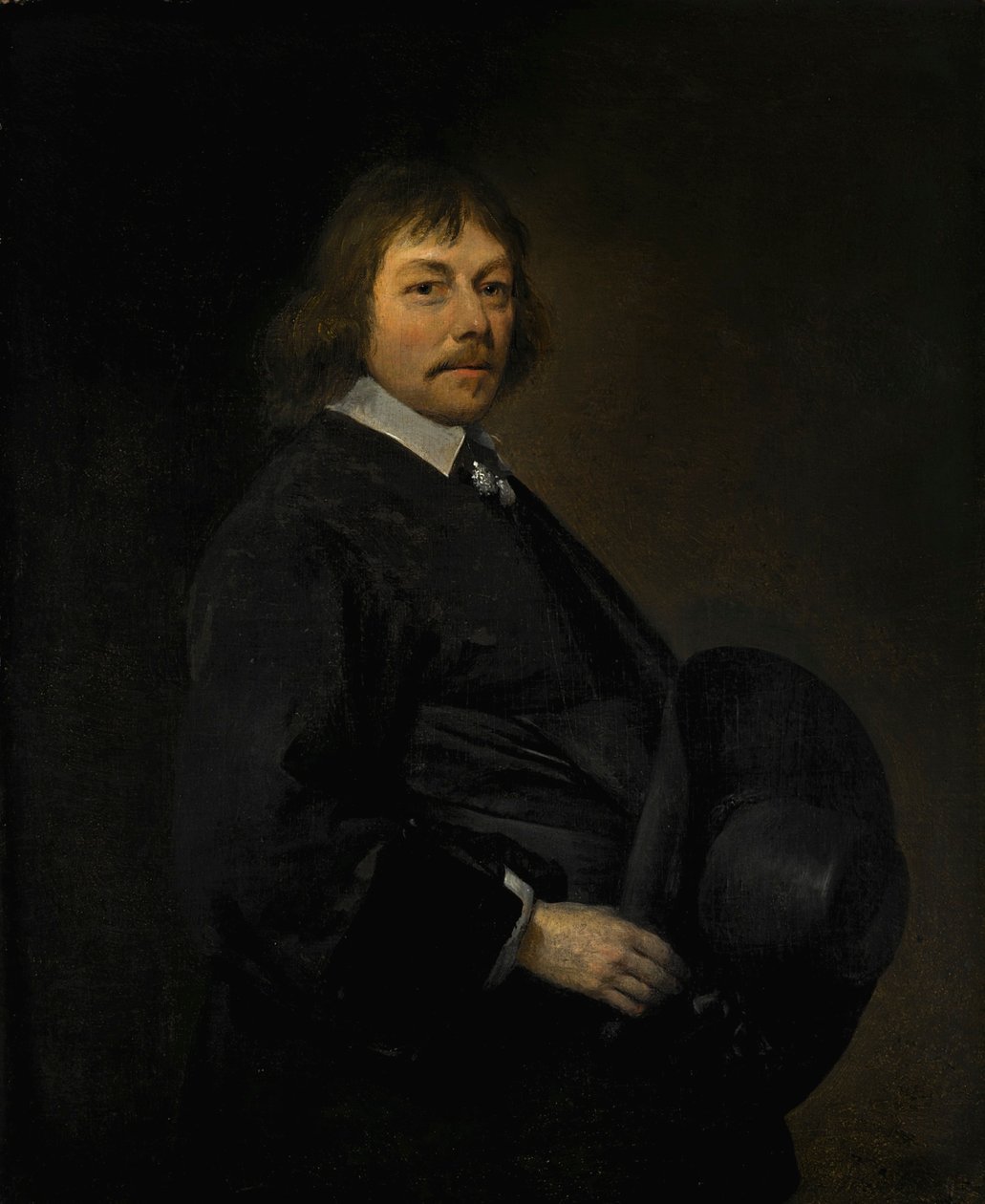 Portrét muže držícího klobouk od Gerard ter Borch
