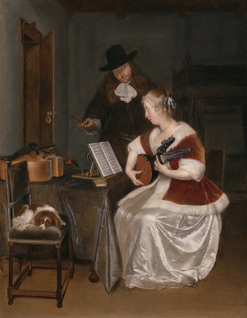 Lekce hudby od Gerard ter Borch