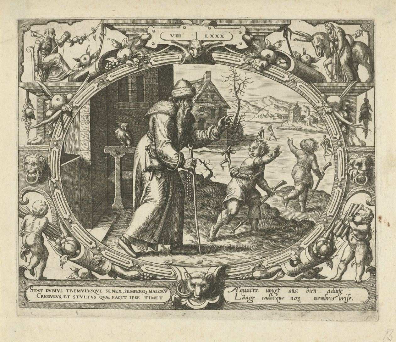 Muž ve věku osmdesáti let Ten Ages of Man (název série) od Gerard van Groeningen