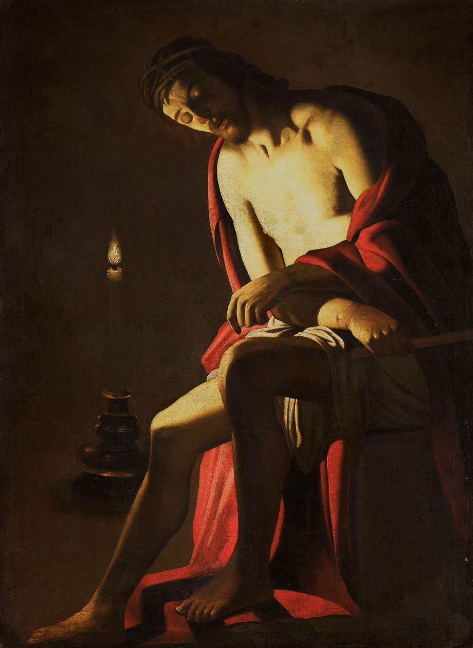 Kristus na studeném kameni od Gerard van Honthorst (copy after)