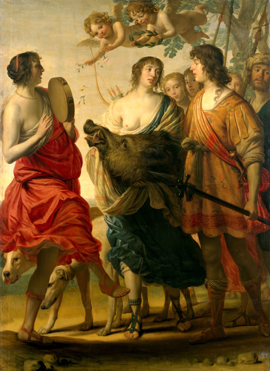 Meleager a Atalanta od Gerard van Honthorst