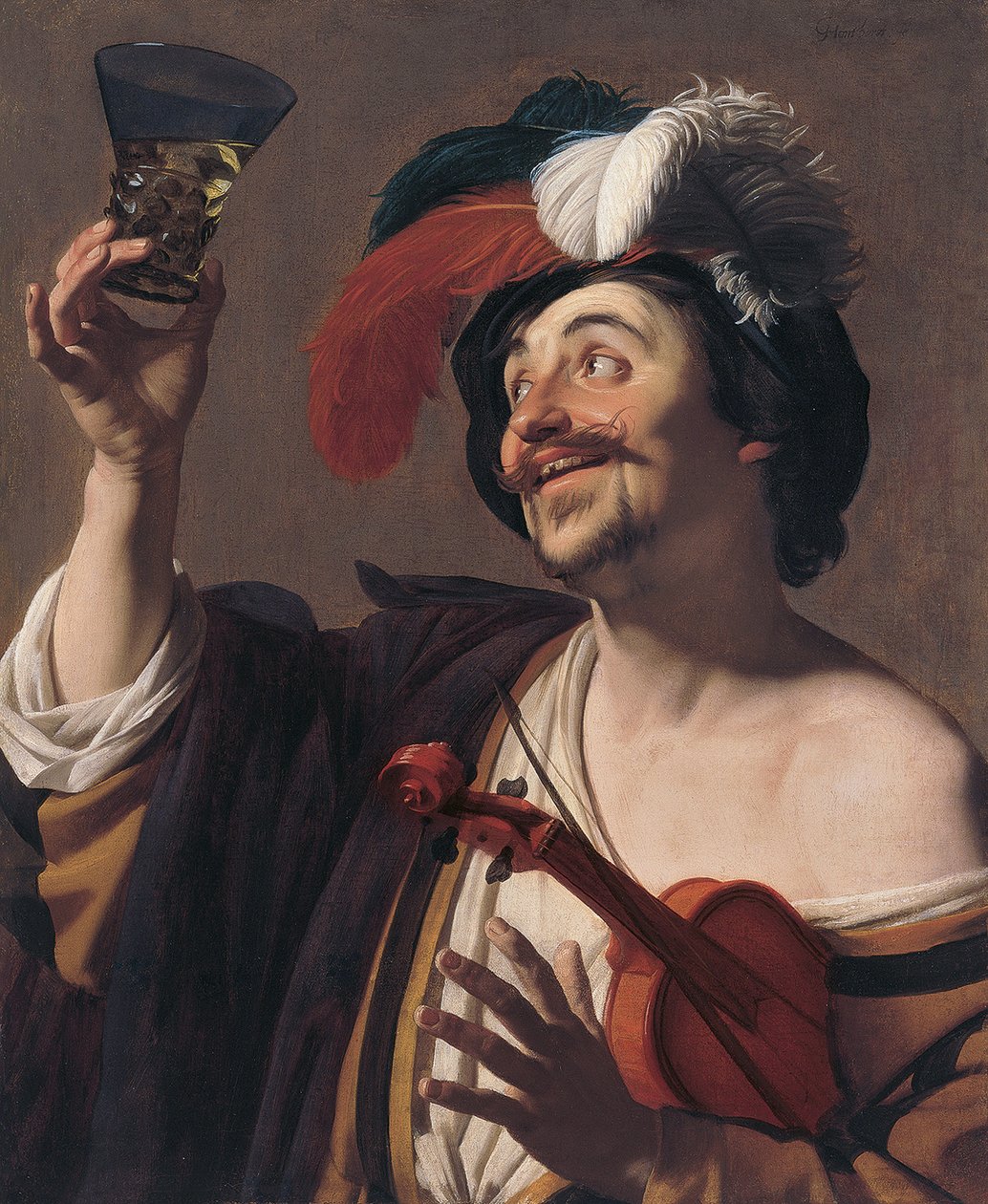 Veselý houslista od Gerard van Honthorst