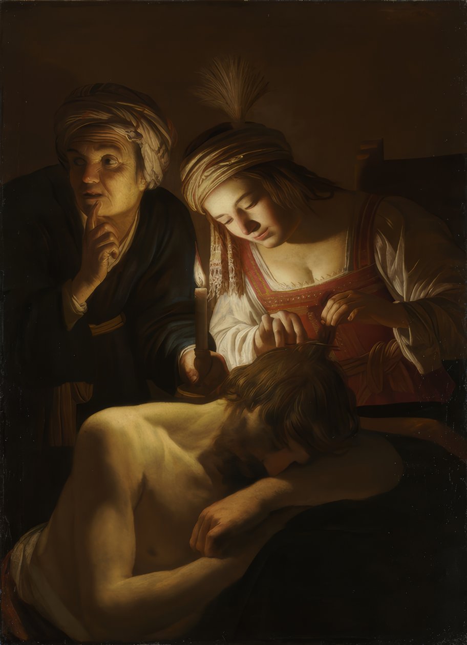 Samson a Dalila od Gerard van Honthorst