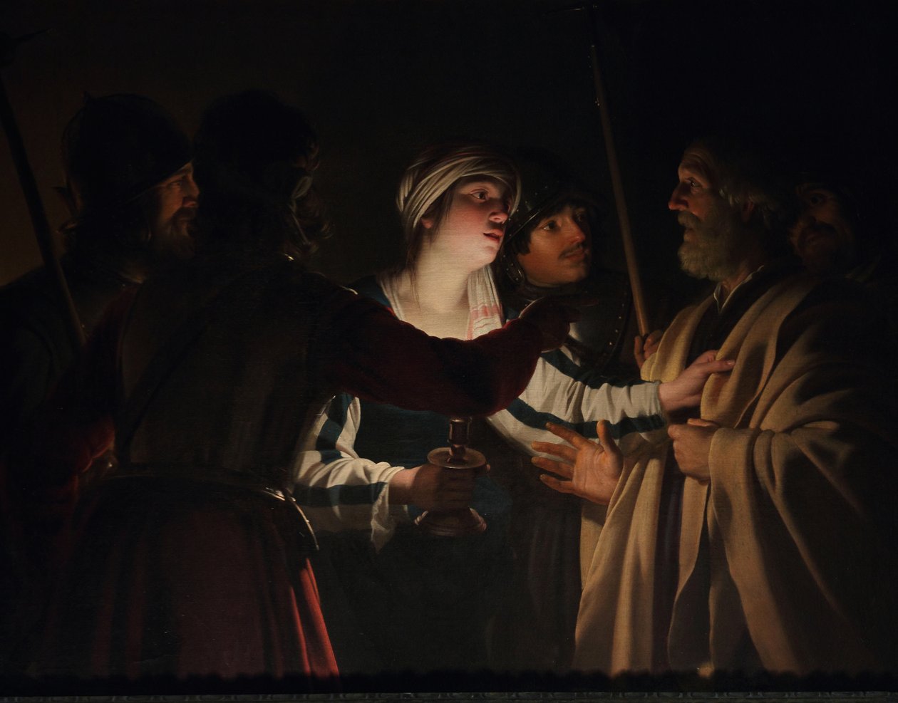 Zapření svatého Petra od Gerard van Honthorst