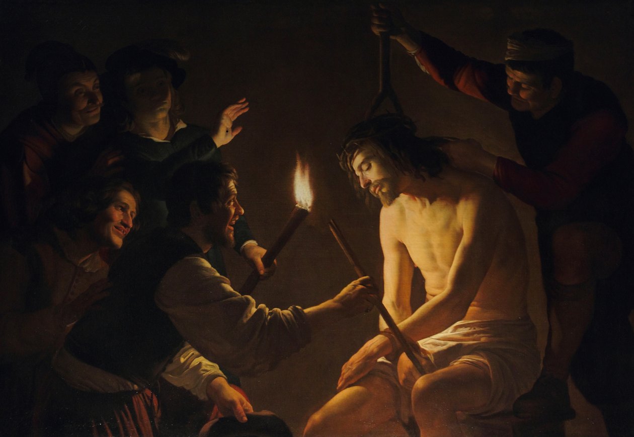 Zesměšňování Krista od Gerard van Honthorst