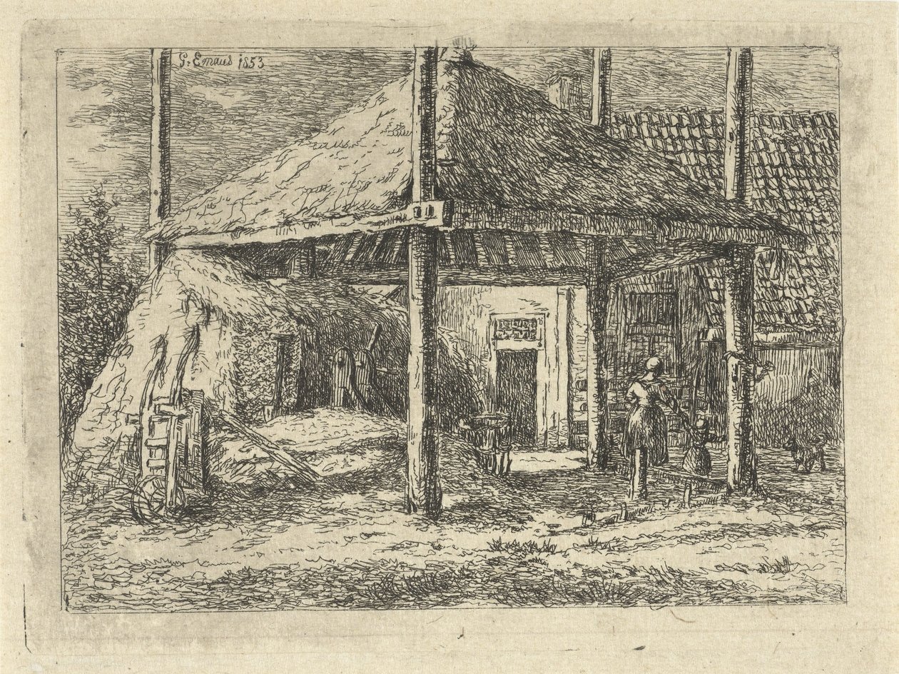 Kupka sena Střecha kupky sena v Pernis od Gerardus Emaus de Micault