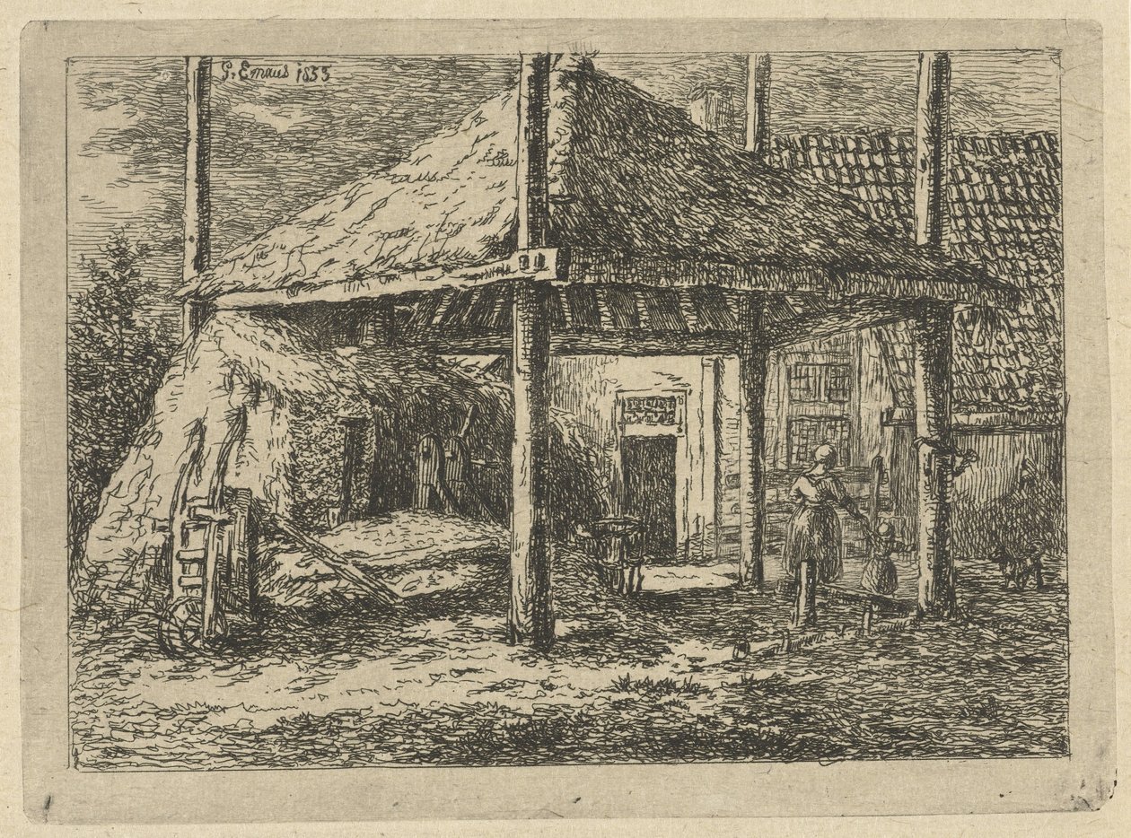 Kupka sena Střecha kupky sena v Pernis od Gerardus Emaus de Micault
