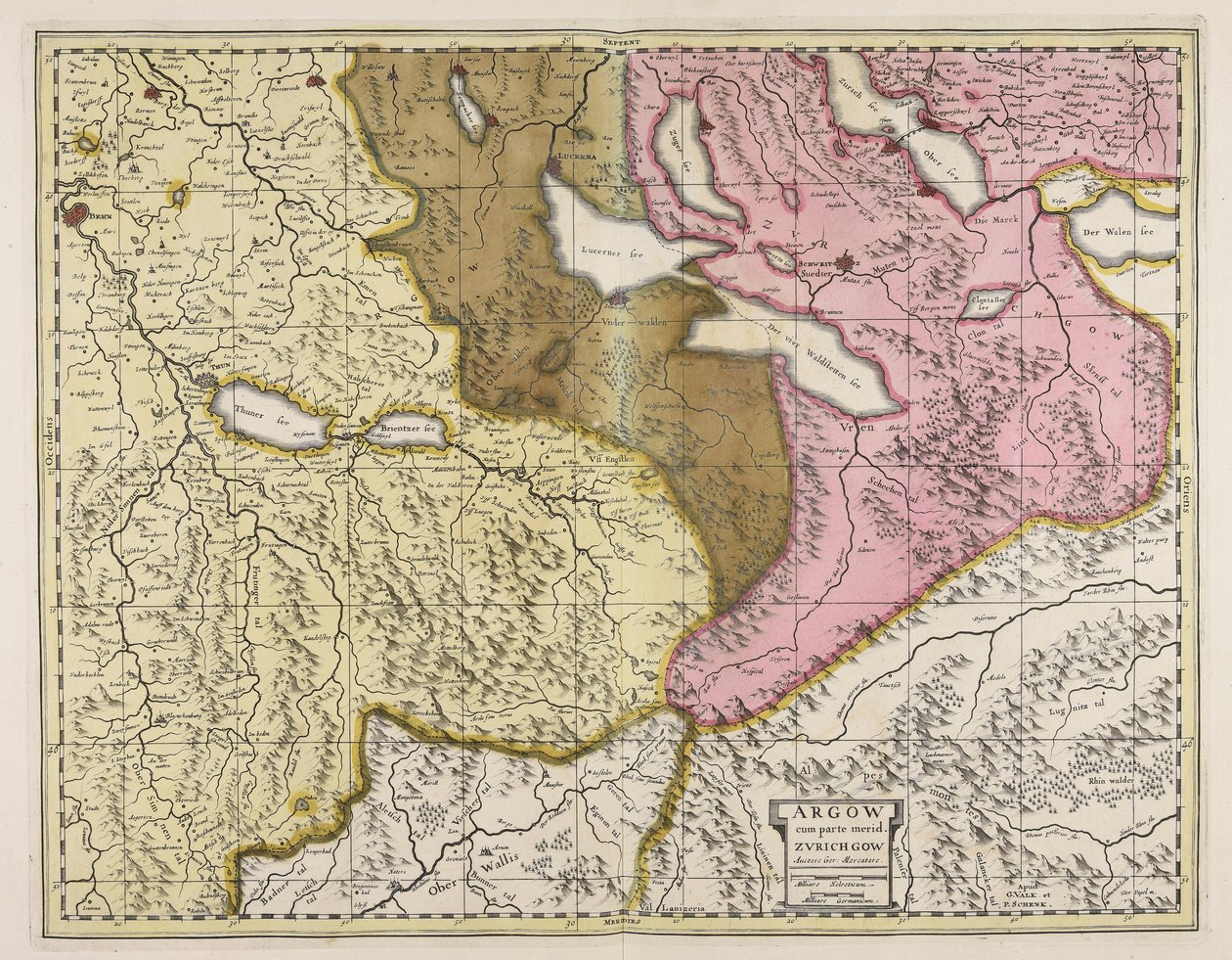 Argow cum parte merid. Zurichgow / auctore Ger. Mercatore od Gerardus Mercator