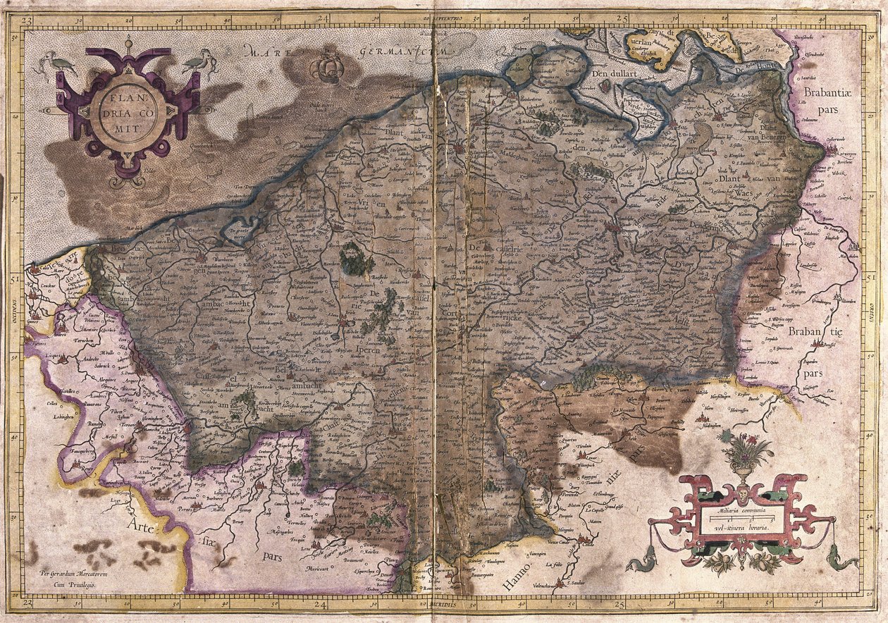 Belgie (rytina od Gerardus Mercator