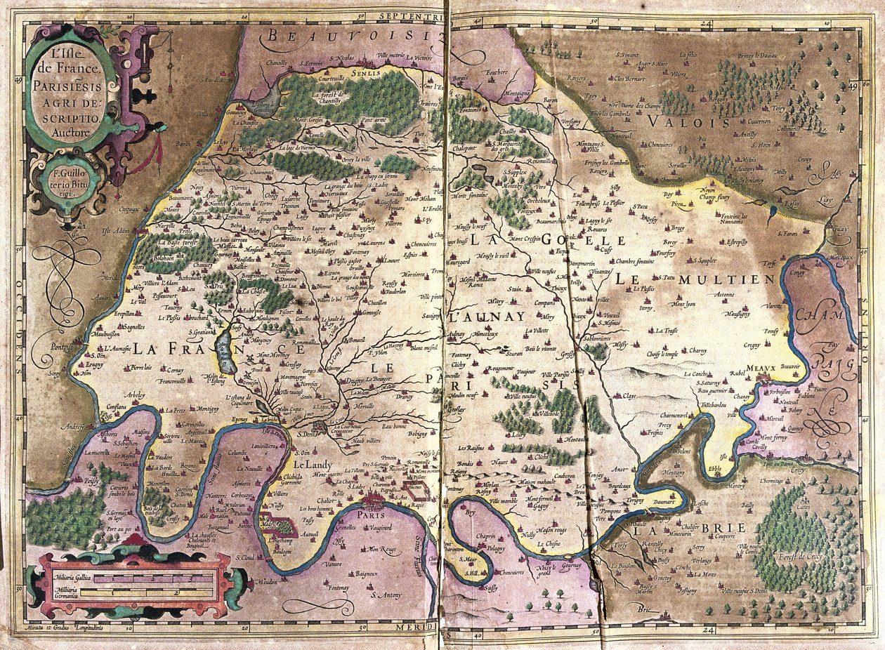 Ile-de-France, Severní Francie od Gerardus Mercator
