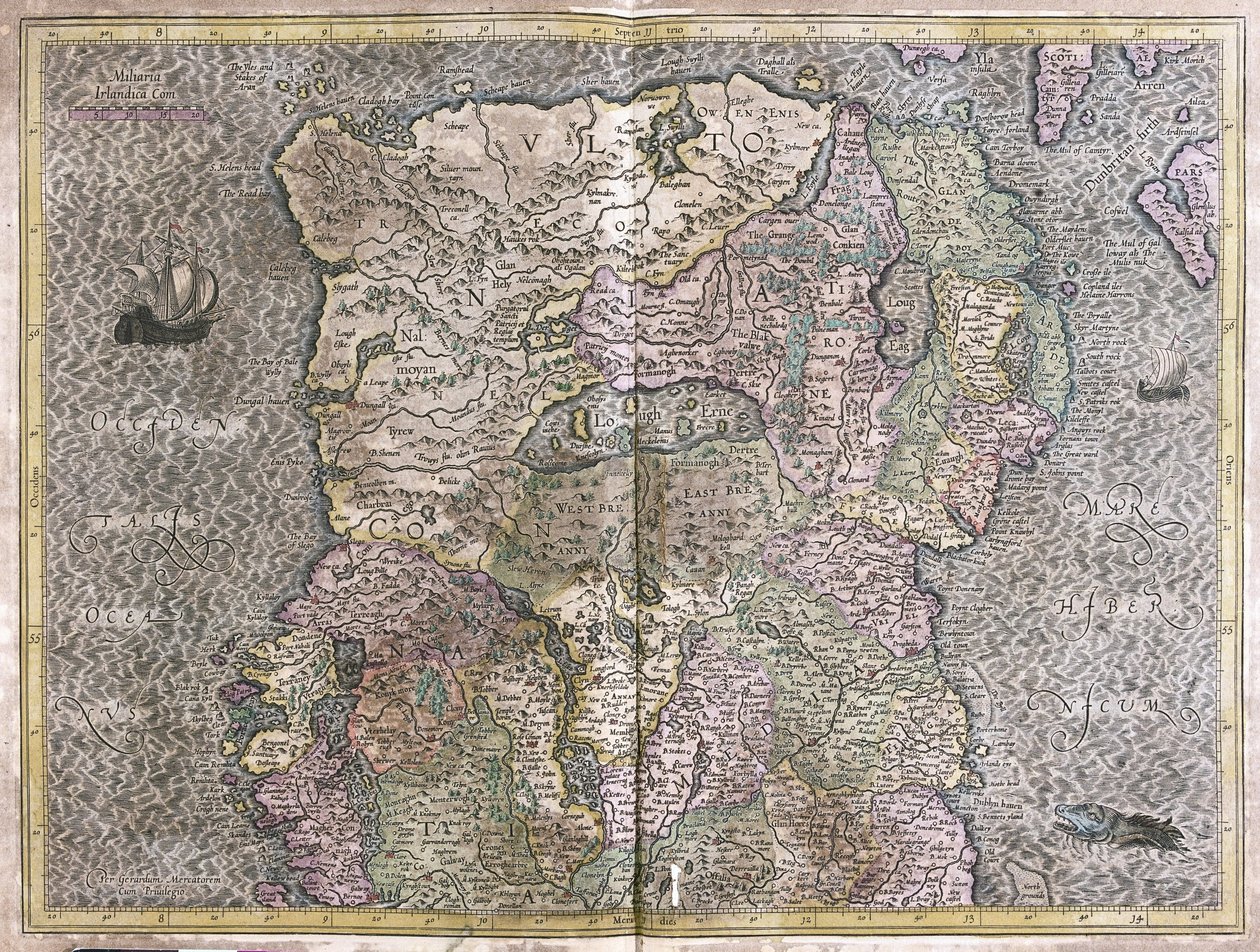 Irsko od Gerardus Mercator