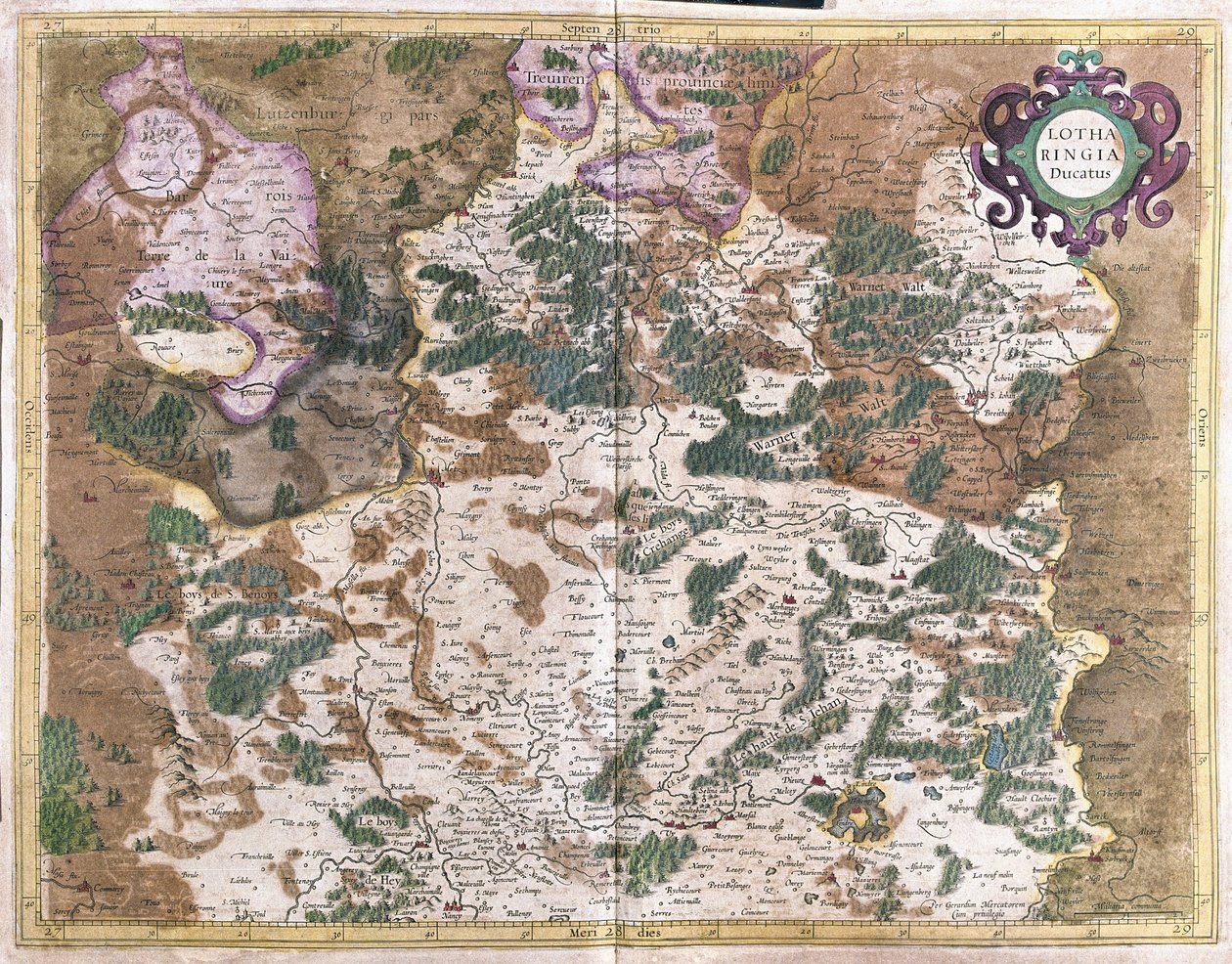 Lorraine, Francie (rytina od Gerardus Mercator