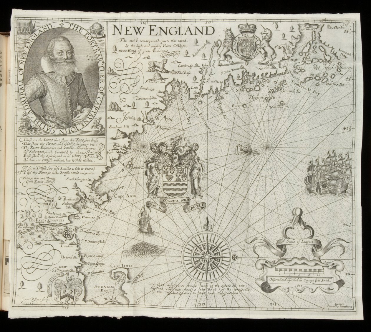 Mapa Nové Anglie, z Historia Mundi: nebo Mercator
