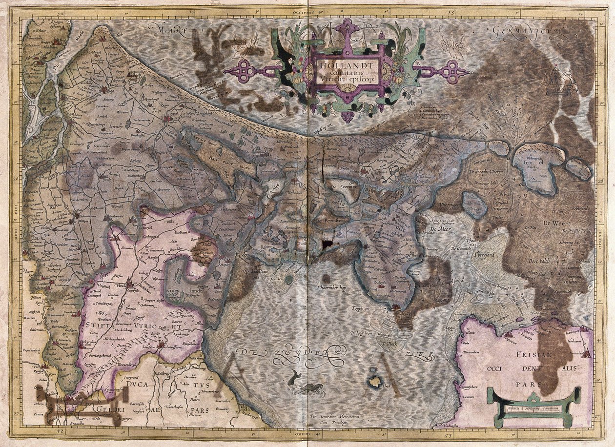 Nizozemsko (rytina od Gerardus Mercator