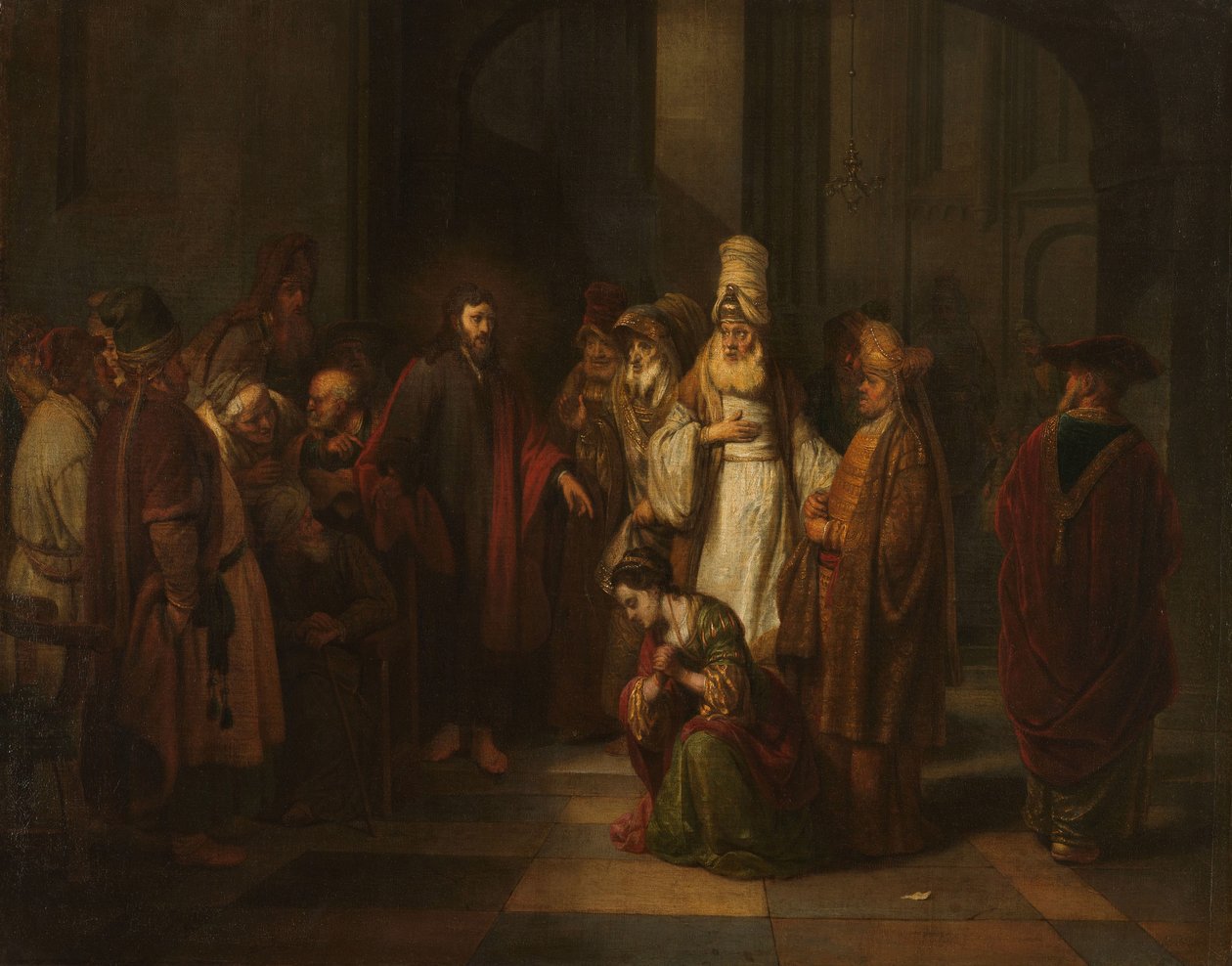 Kristus a žena v cizoložství od Gerbrand van den Eeckhout