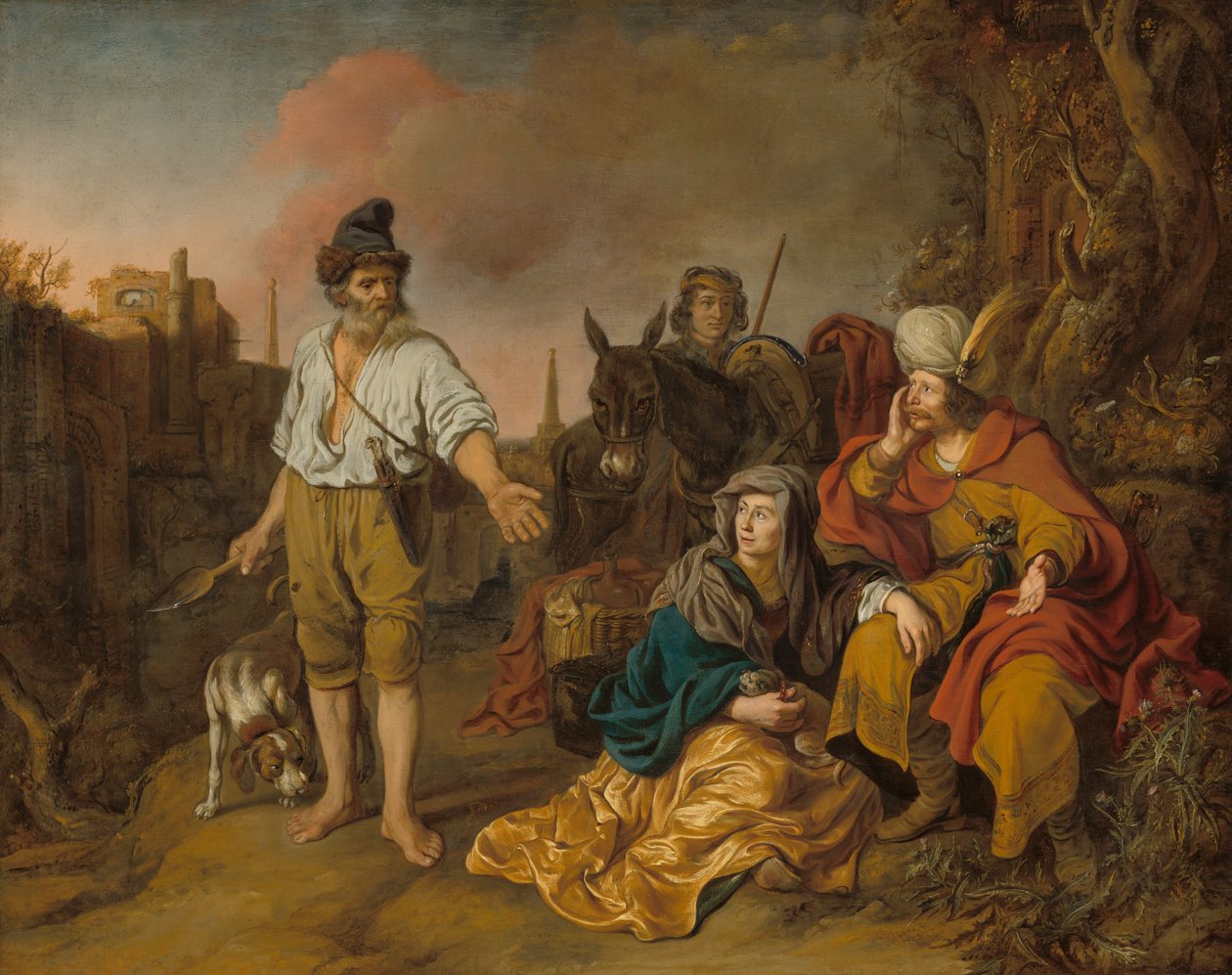 Levita v Gibeji od Gerbrand van den Eeckhout