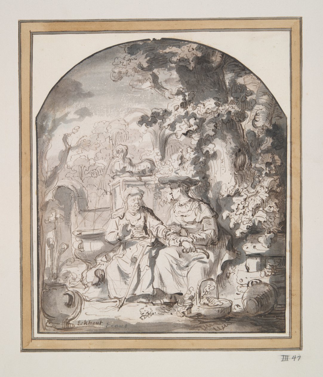 Vertumnus a Pomona od Gerbrand van den Eeckhout
