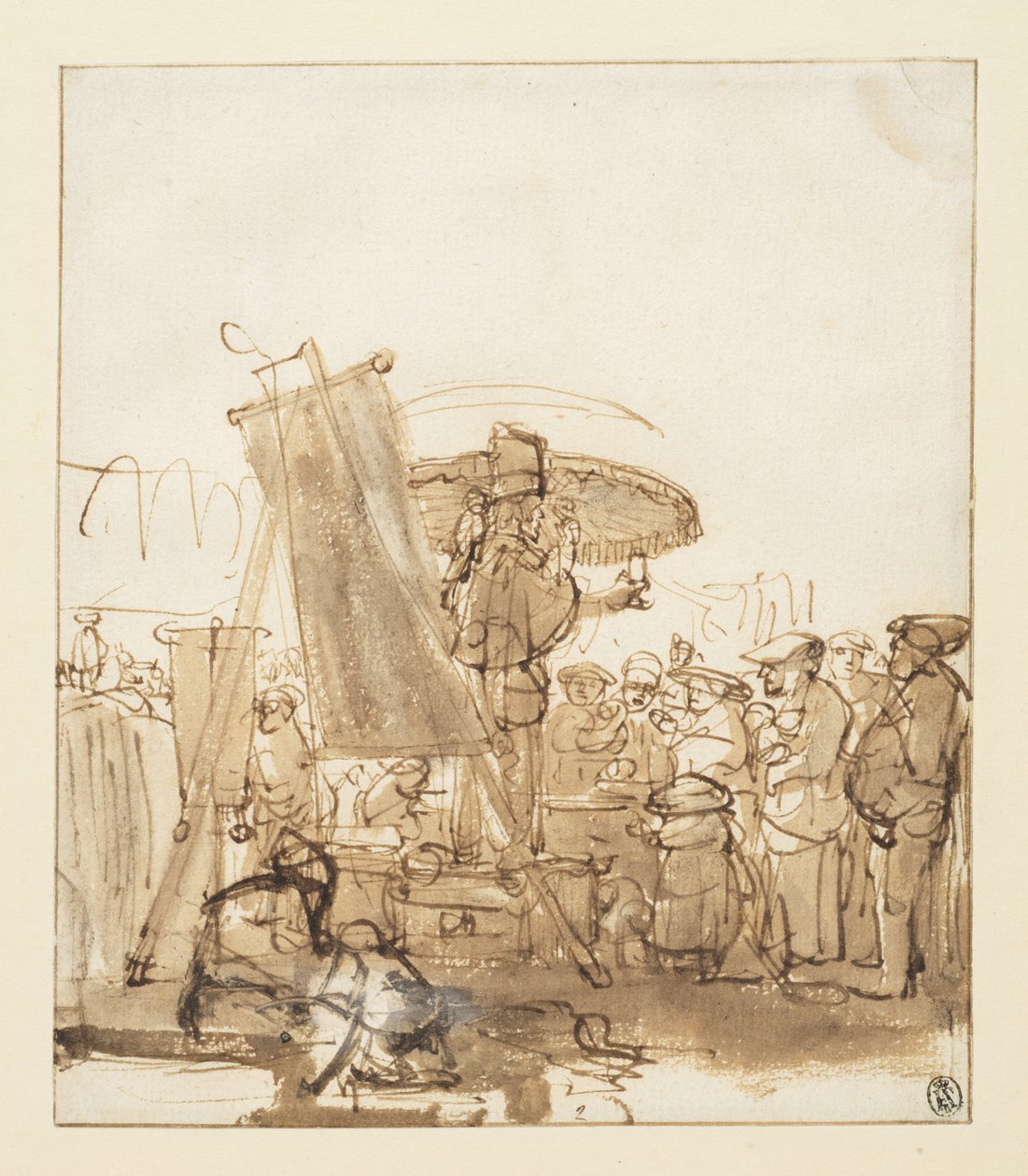 Kvak při projevu k davu, asi 1637 od Gerbrandt van den Eeckhout
