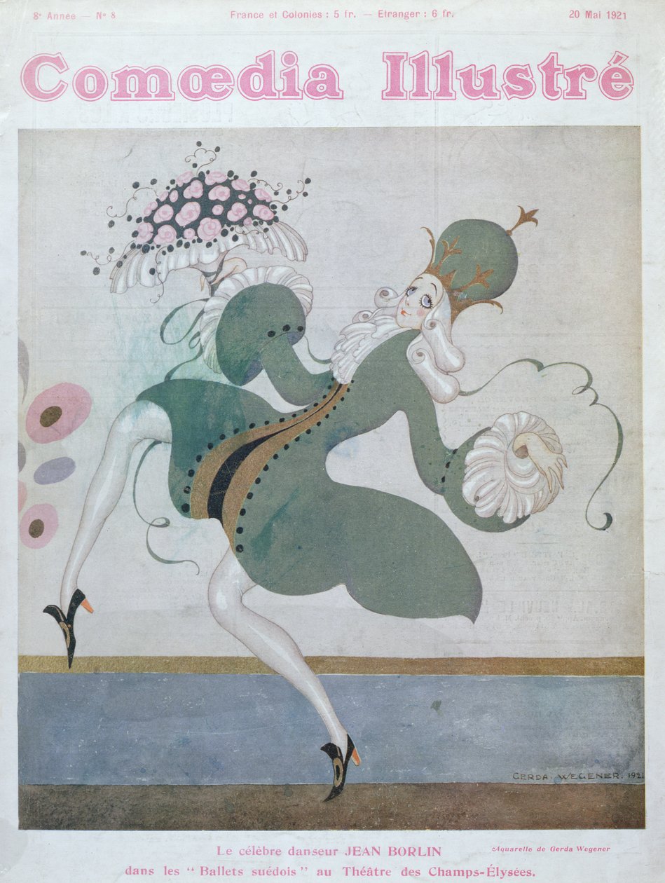 Jean Borlin (1893-1930), hvězda Královského švédského baletu, z přední obálky 
