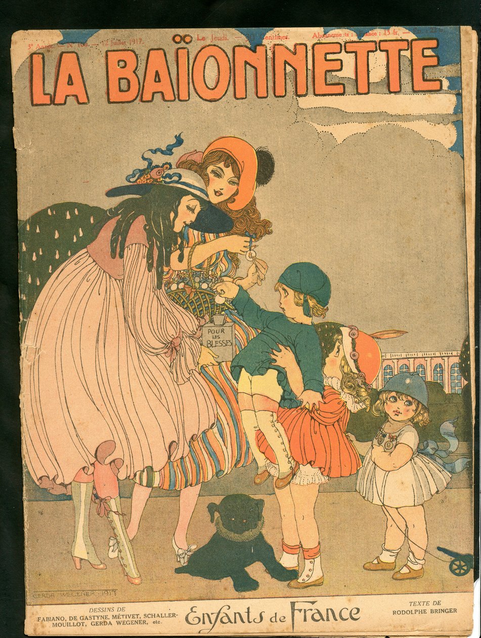 Obálka „“La Baionnette“, Satirical en Colours od Gerda Marie Frederike Wegener