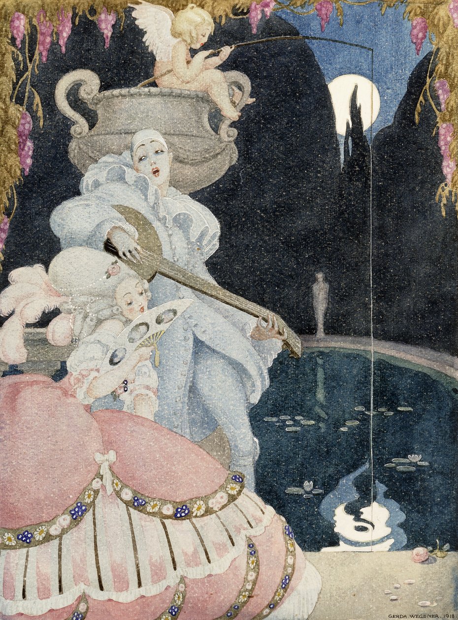 Elegantní a Pierrot od Gerda Marie Frederike Wegener