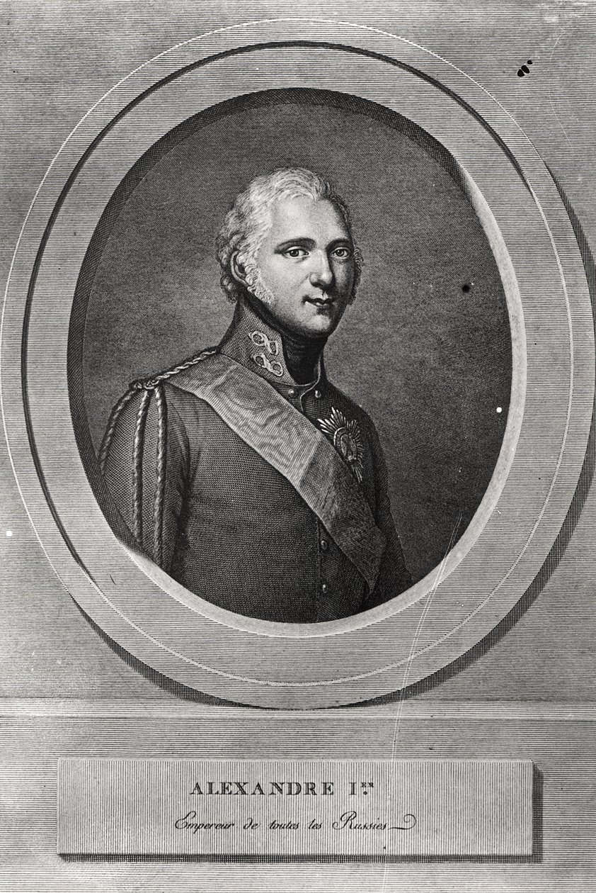 Portrét Alexandra I. (1777-1825) vyrytý Pierrem Alexandrem Tardieu (1756-1844) od Gerhard Kuchelchen