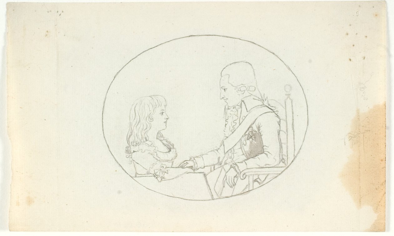 Korunní princ Frederik s korunním princem (Kr. VIII) od Gerhard Ludvig Lahde