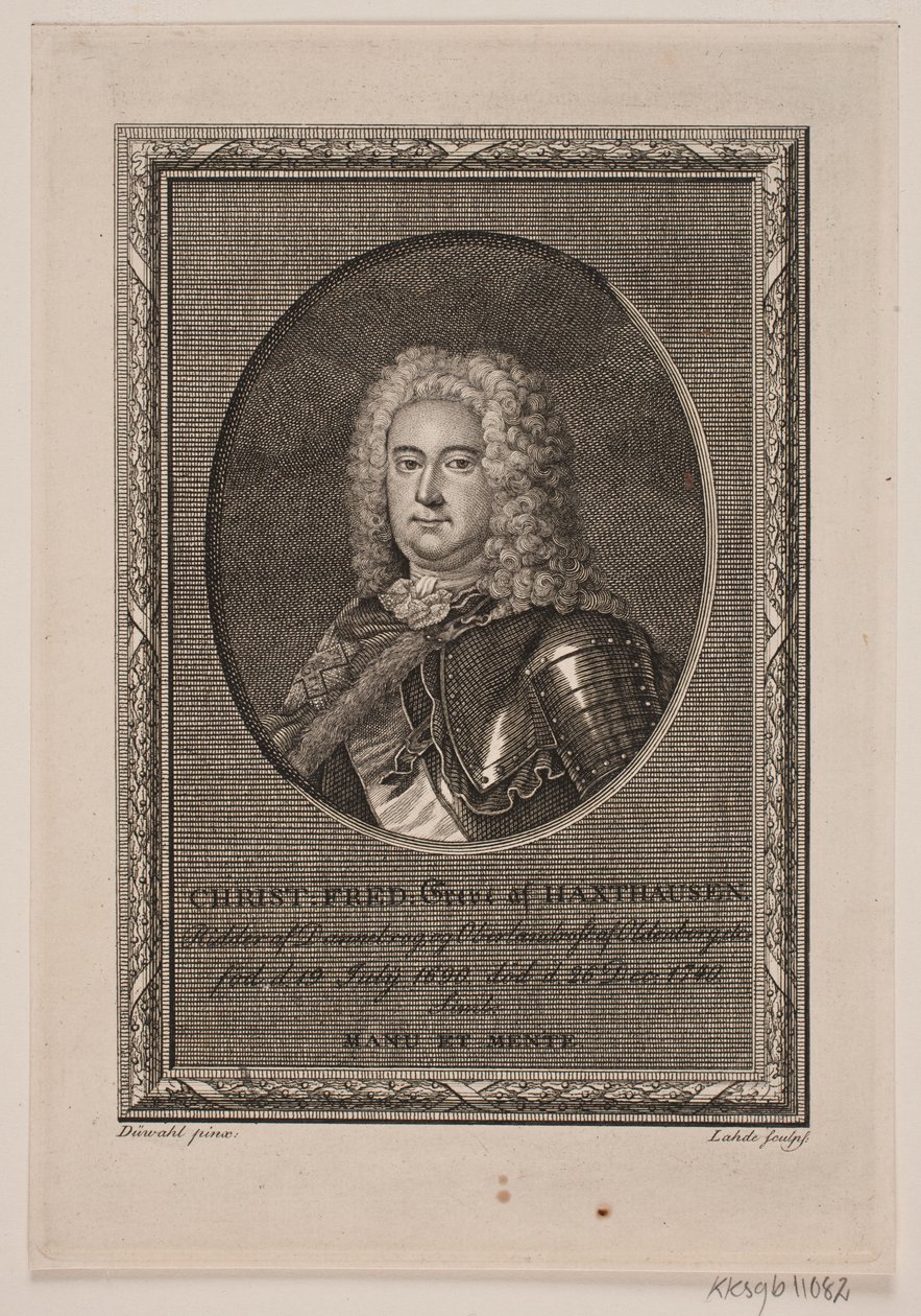 Christian Frederik hrabě z Haxthausenu od Gerhard Ludvig Lahde