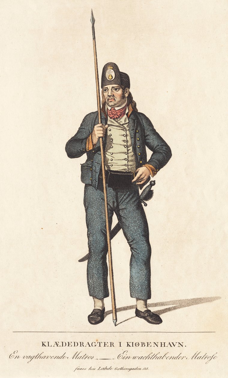 Námořník ve službě od Gerhard Ludvig Lahde