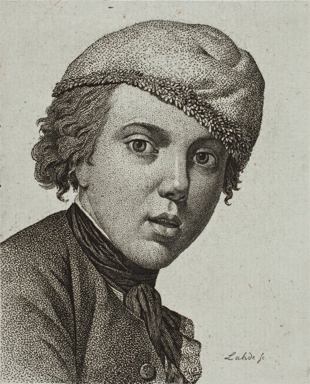 Jens Juel podle Juelova autoportrétu z roku 1767 od Gerhard Ludvig Lahde